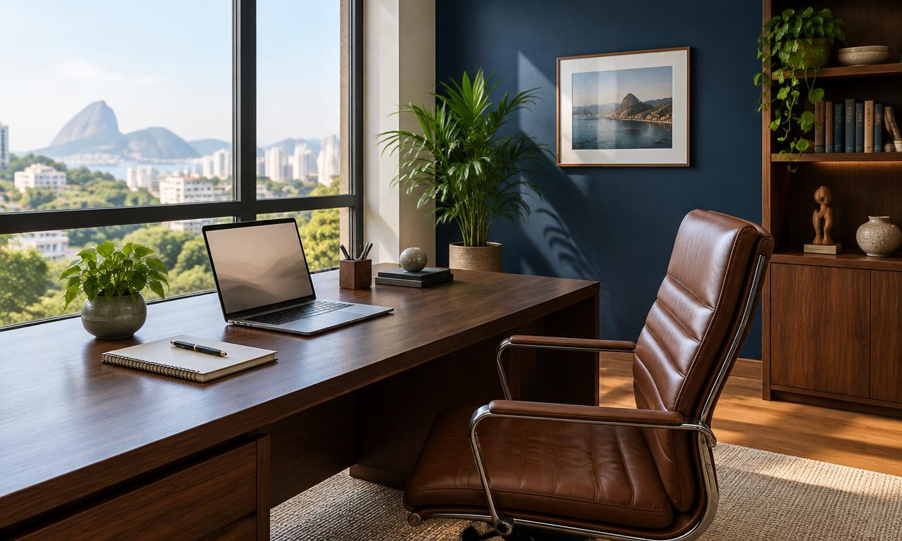 Ambiente ilustrativo de trabalho em home office